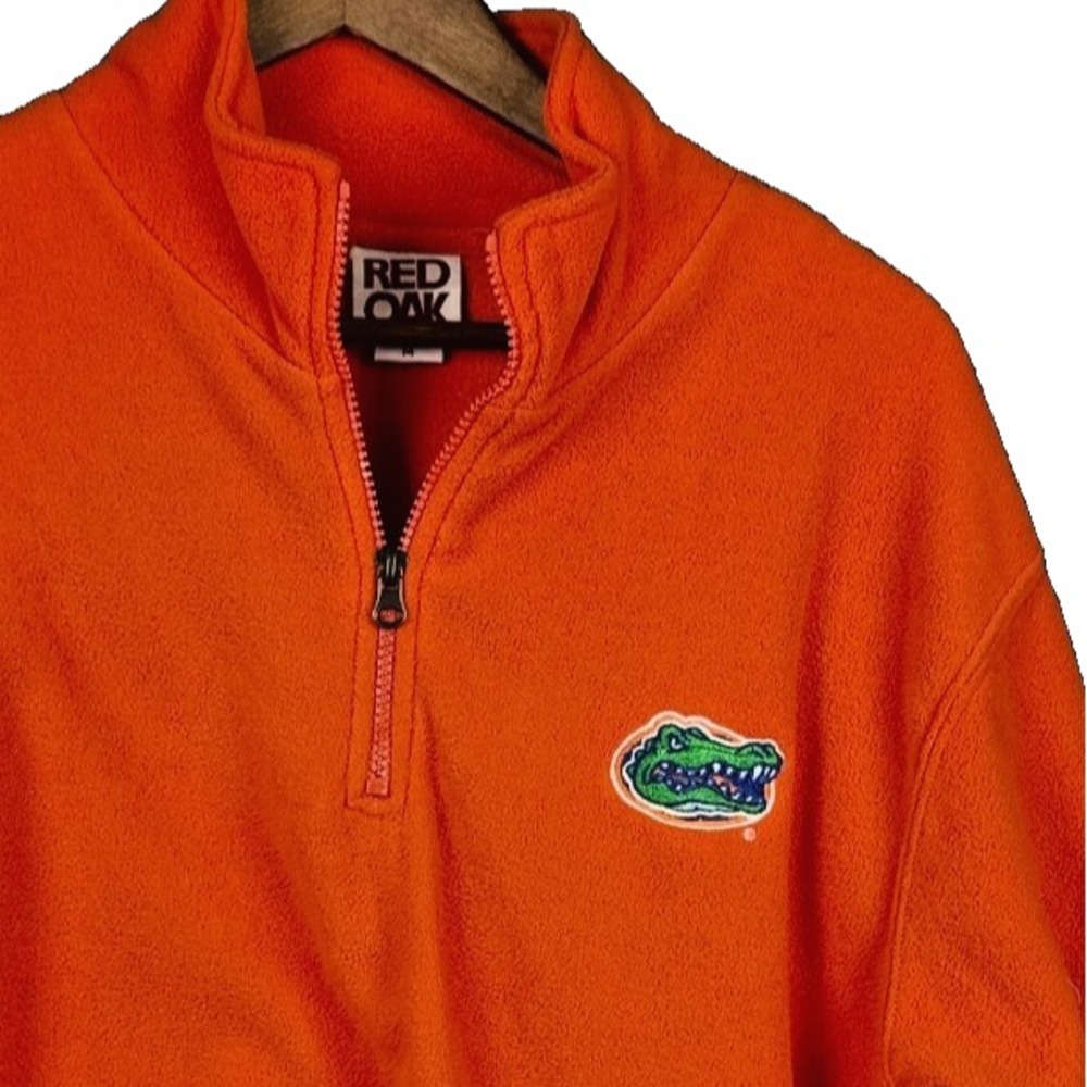 Red Oak Sportswear Florida Gators Fleece Pullover Mens M Orange Quarter Zip
